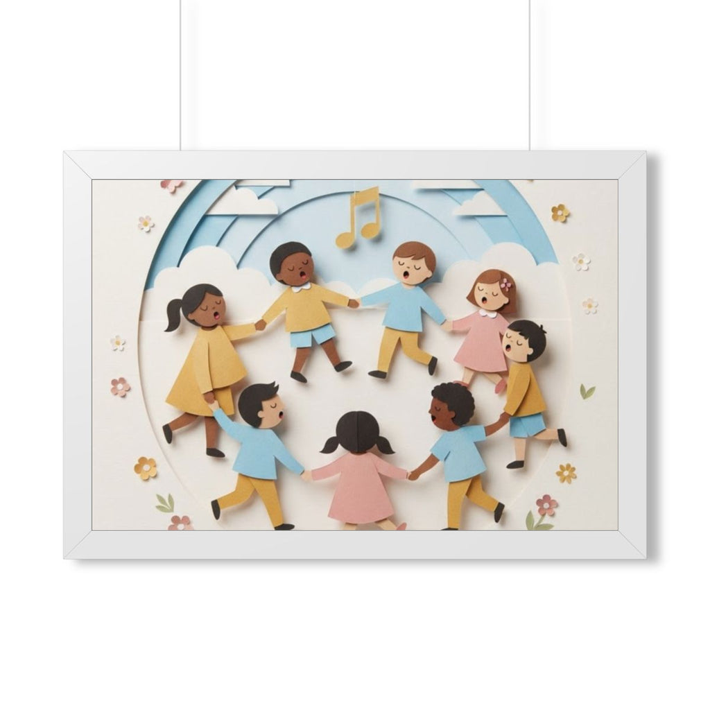 Framed Horizontal Poster - Harmony Circle — White (14×11......