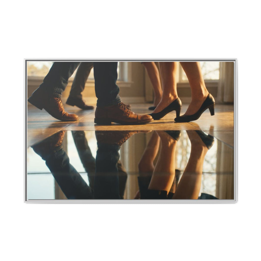 Matte Canvas, Framed - Golden Hour Reflections Cinematic Art...