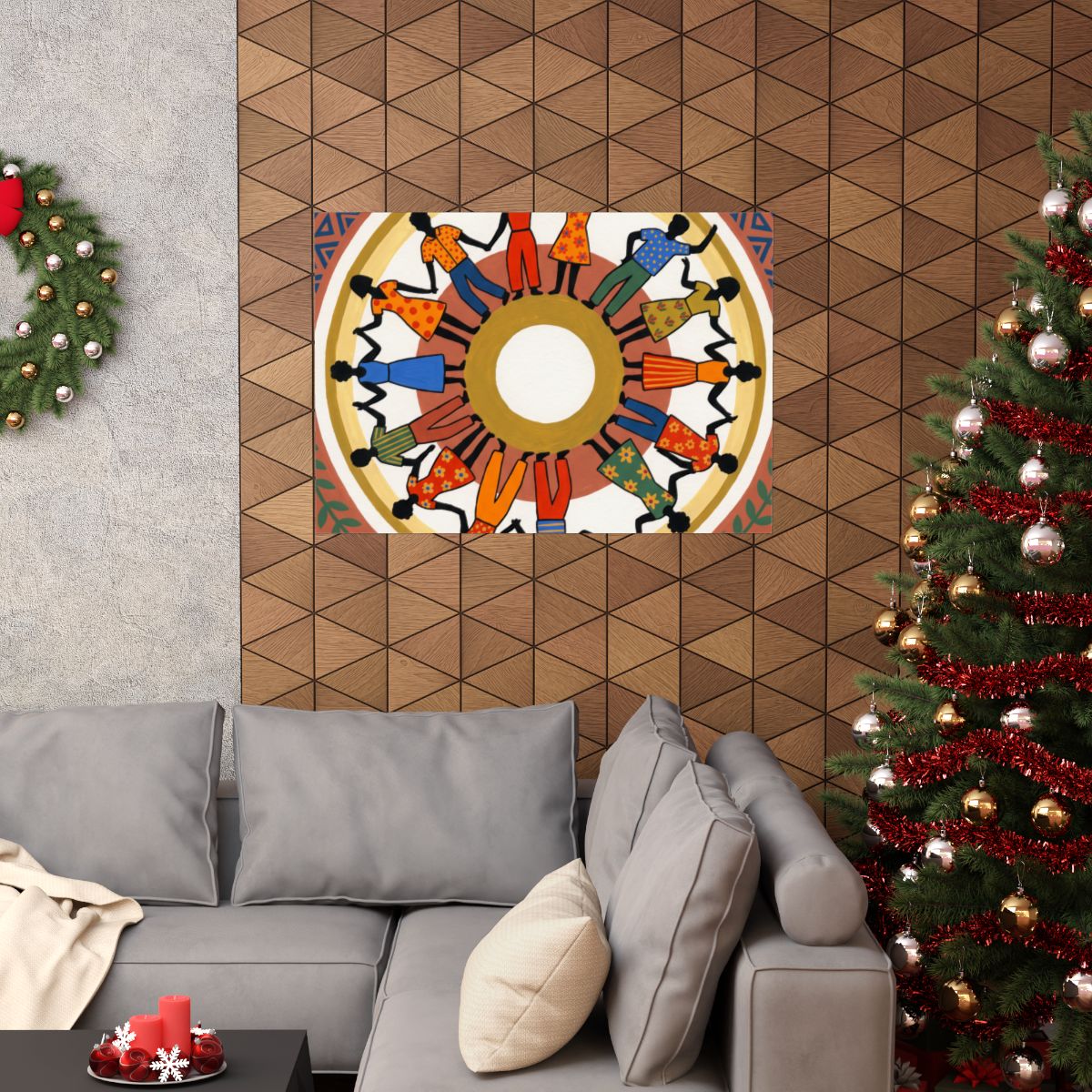 Matte Horizontal Poster - Unity Mandala Folk Art (10×8 &......