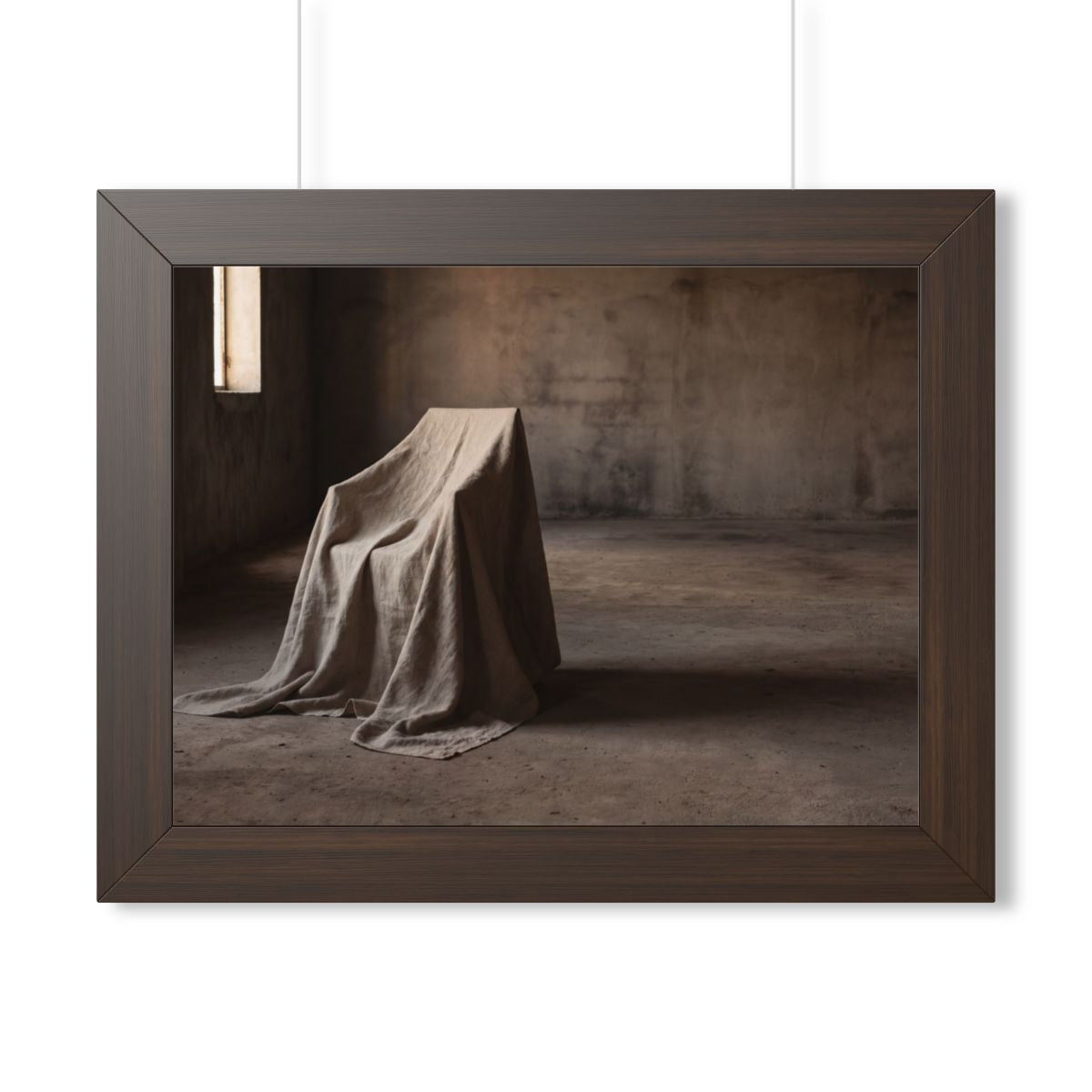 Framed Horizontal Poster - Draped Silence Still Life Art......