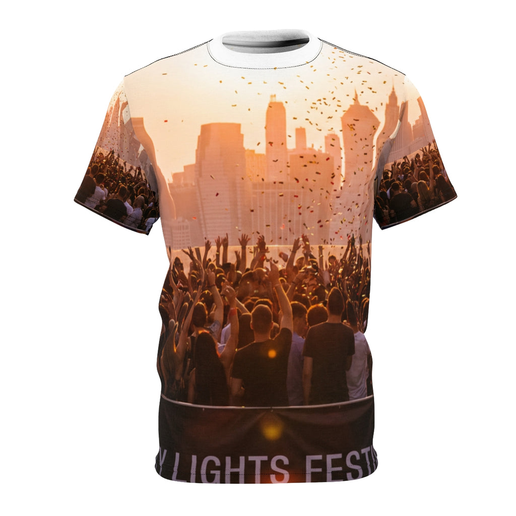 Men's Cut & Sew Tee - City Lights | Echovira Gallery