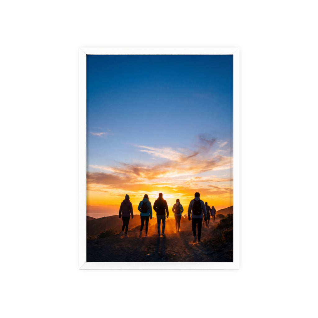 Posters with Wooden Frame - Sunrise Journey