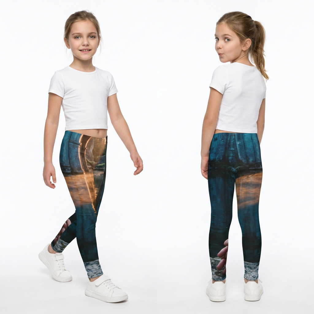 आर्किटेक्चरल आर्क आर्ट प्रिंट वाली Kids Leggings