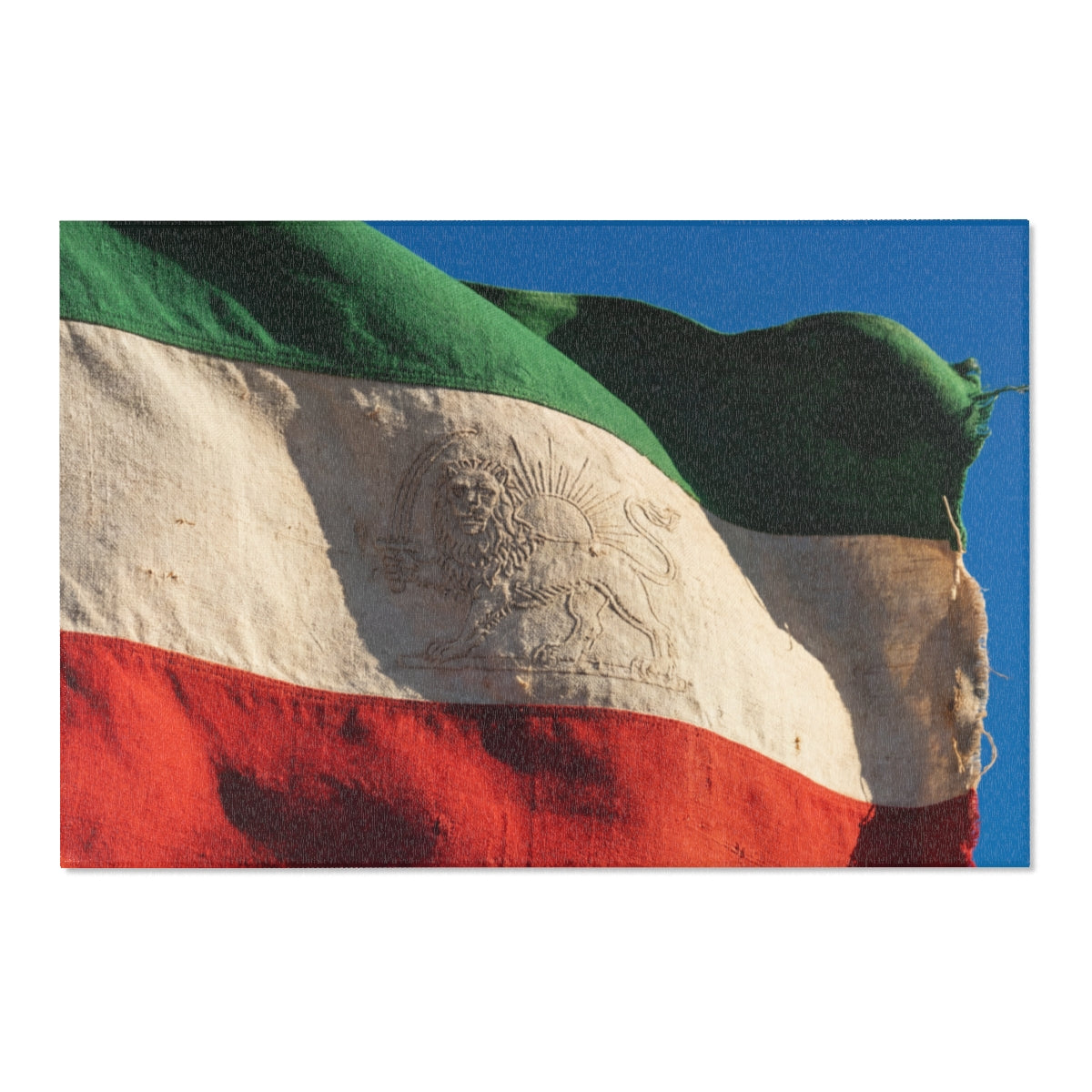 Area Rug - Persian Lion and Sun Flag | Echovira Gallery
