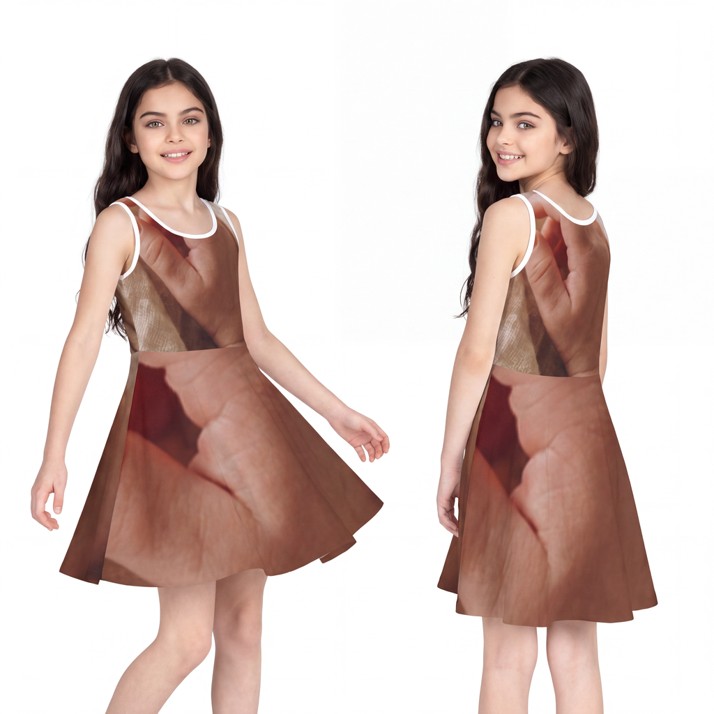 Girls' Sleeveless Sundress - Tender Newborn Hand in Soft......