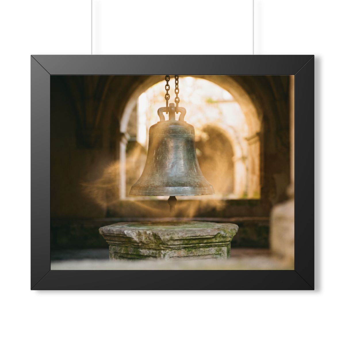 Framed Horizontal Poster - Cloister Bell — Black (14×11... |...