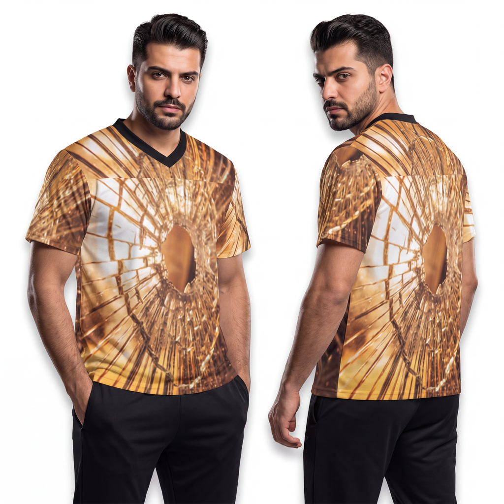 Men's Football Jersey - Shattered Gold Sportswear | Echovira...