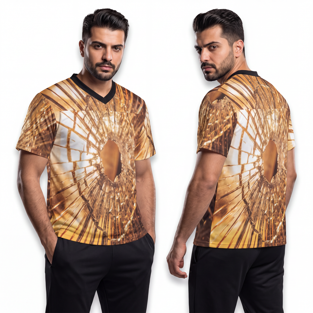 Men's Football Jersey - Shattered Gold Sportswear | Echovira...