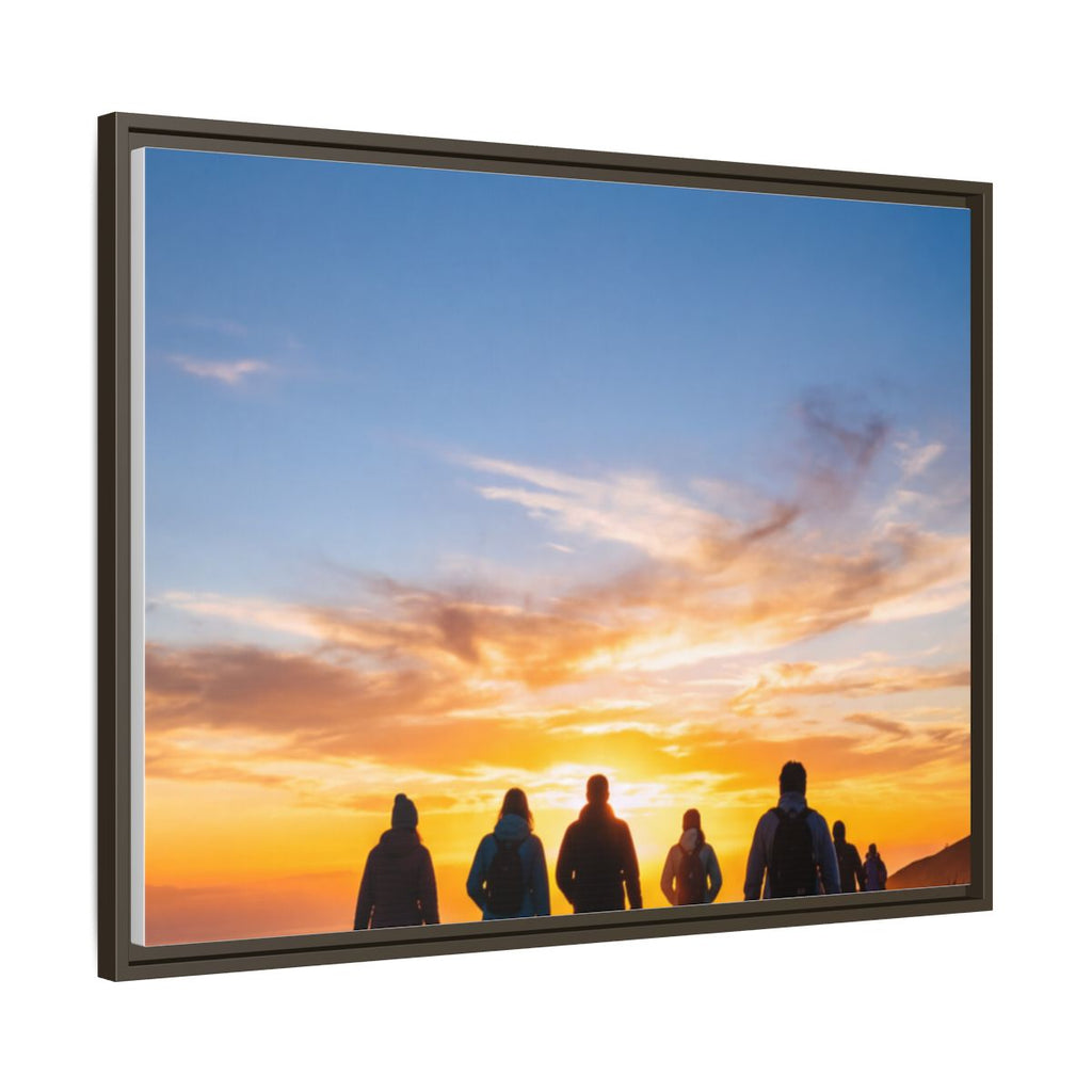 Framed Canvas - Sunset Silhouette