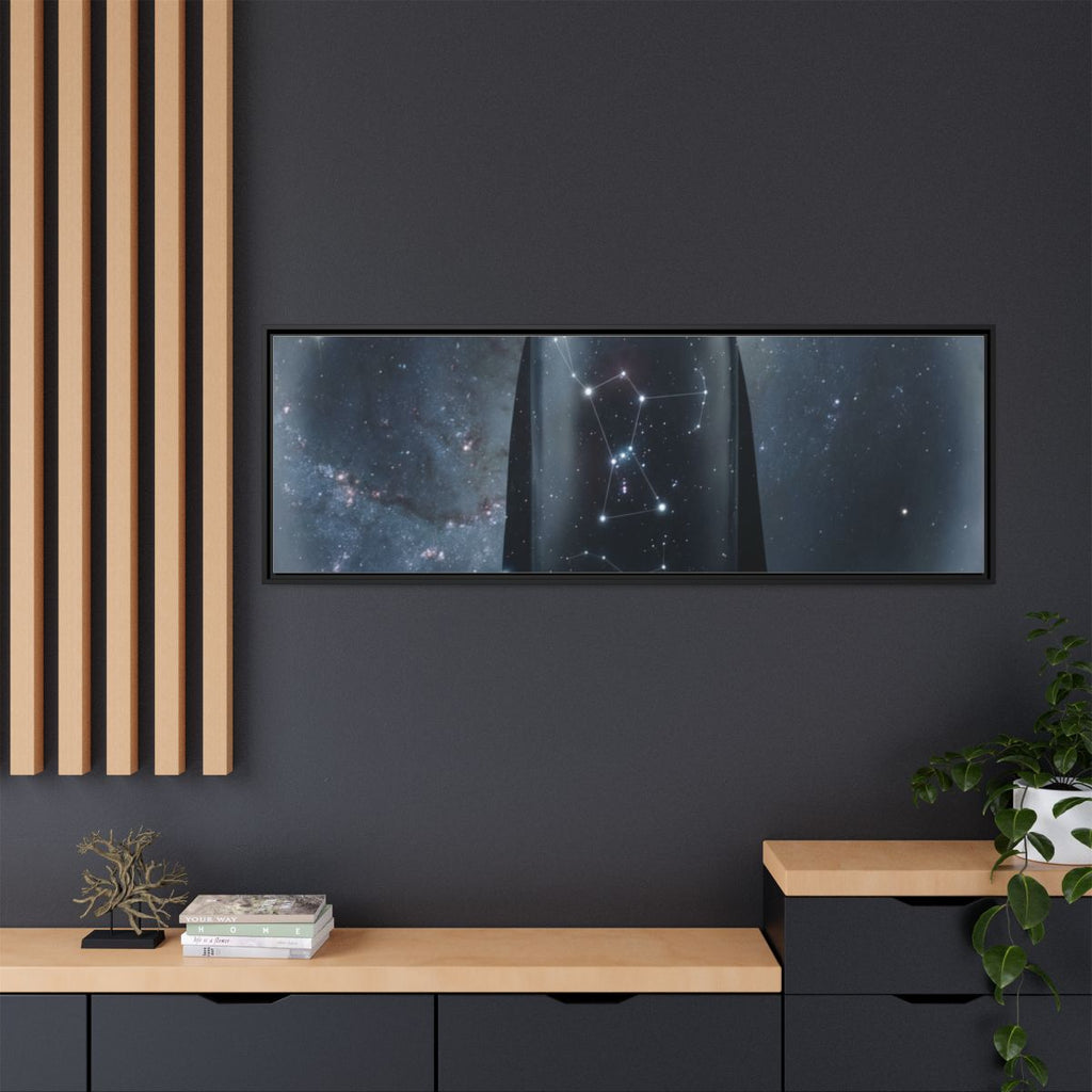 Framed Matte Canvas - Cosmic Sentinel — Black / 1.25" (10×8...