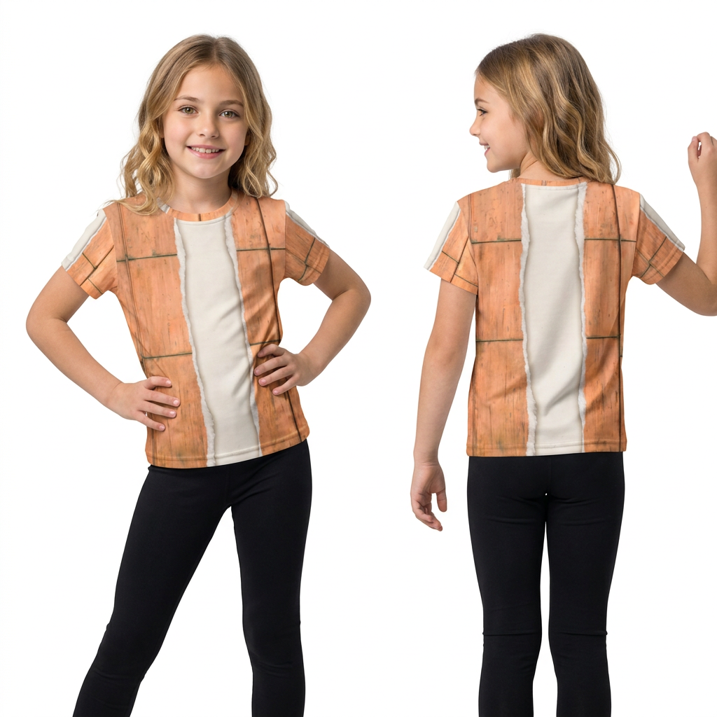Kids Sports Jersey with Abstract Copper Art