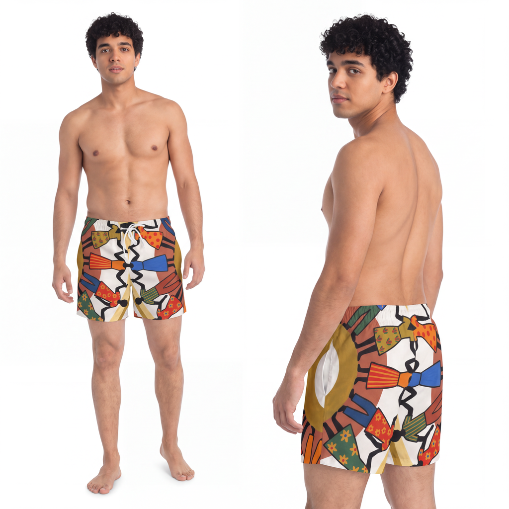 Swim Trunks - Unity Mandala Folk Art | Echovira Gallery