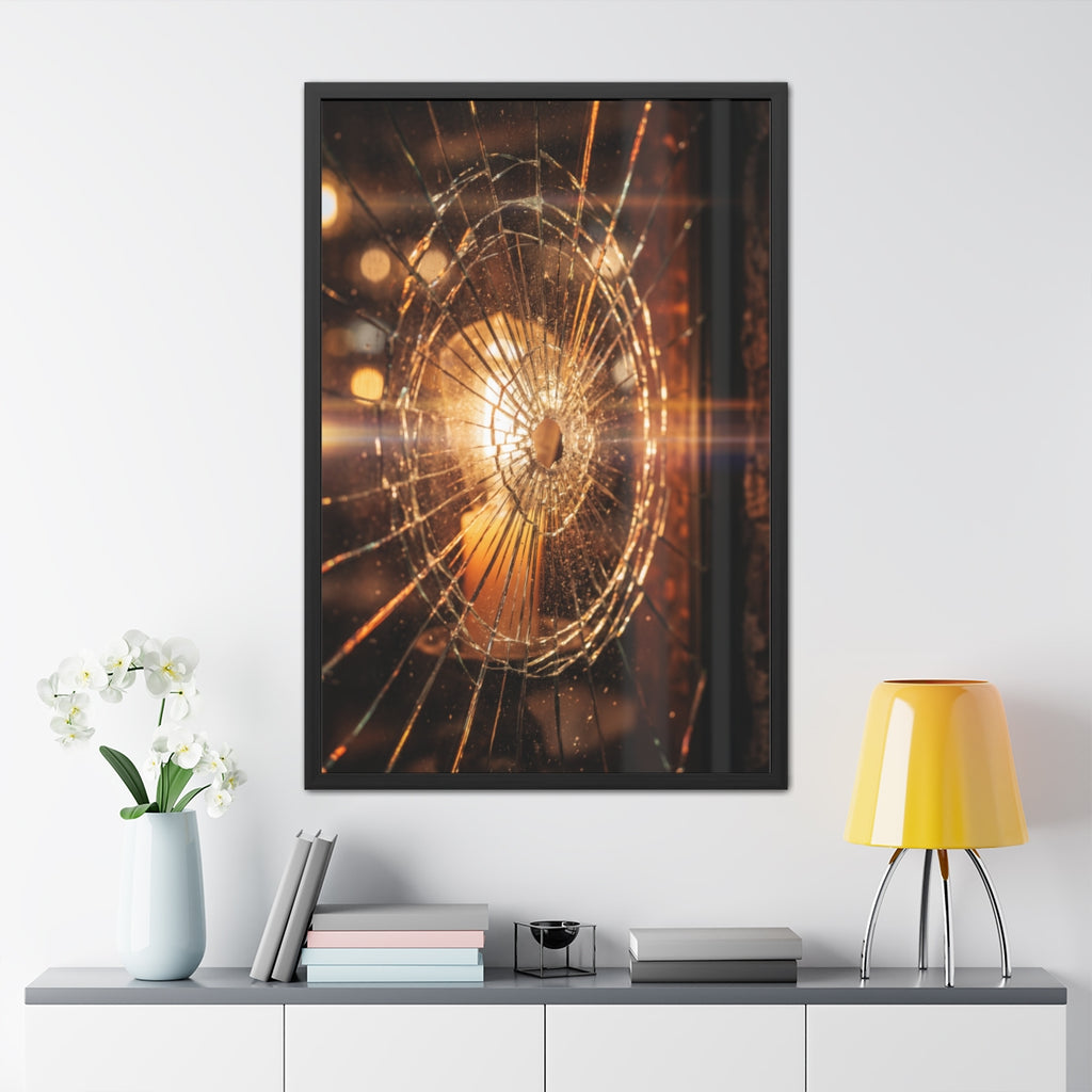 Framed Poster - Shattered Gold Cinematic Art (8×12, 9×11......