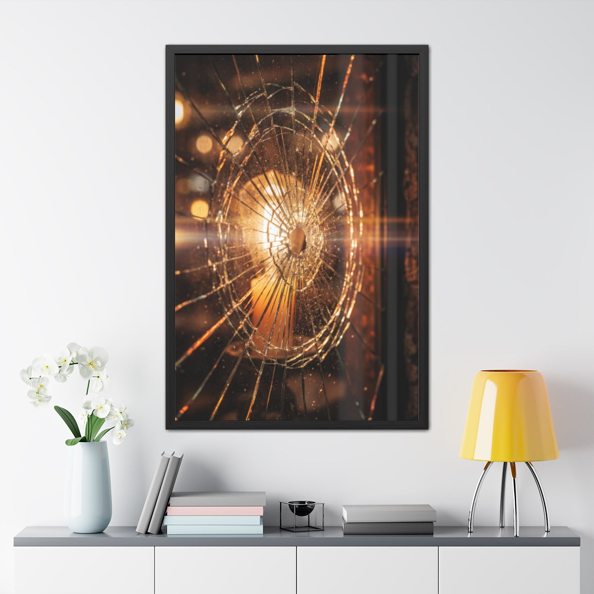 Framed Poster - Shattered Gold Cinematic Art (8×12, 9×11......