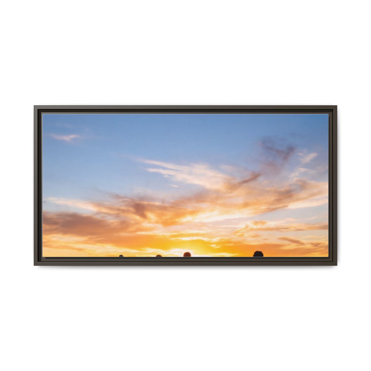 Framed Canvas - Sunset Silhouette
