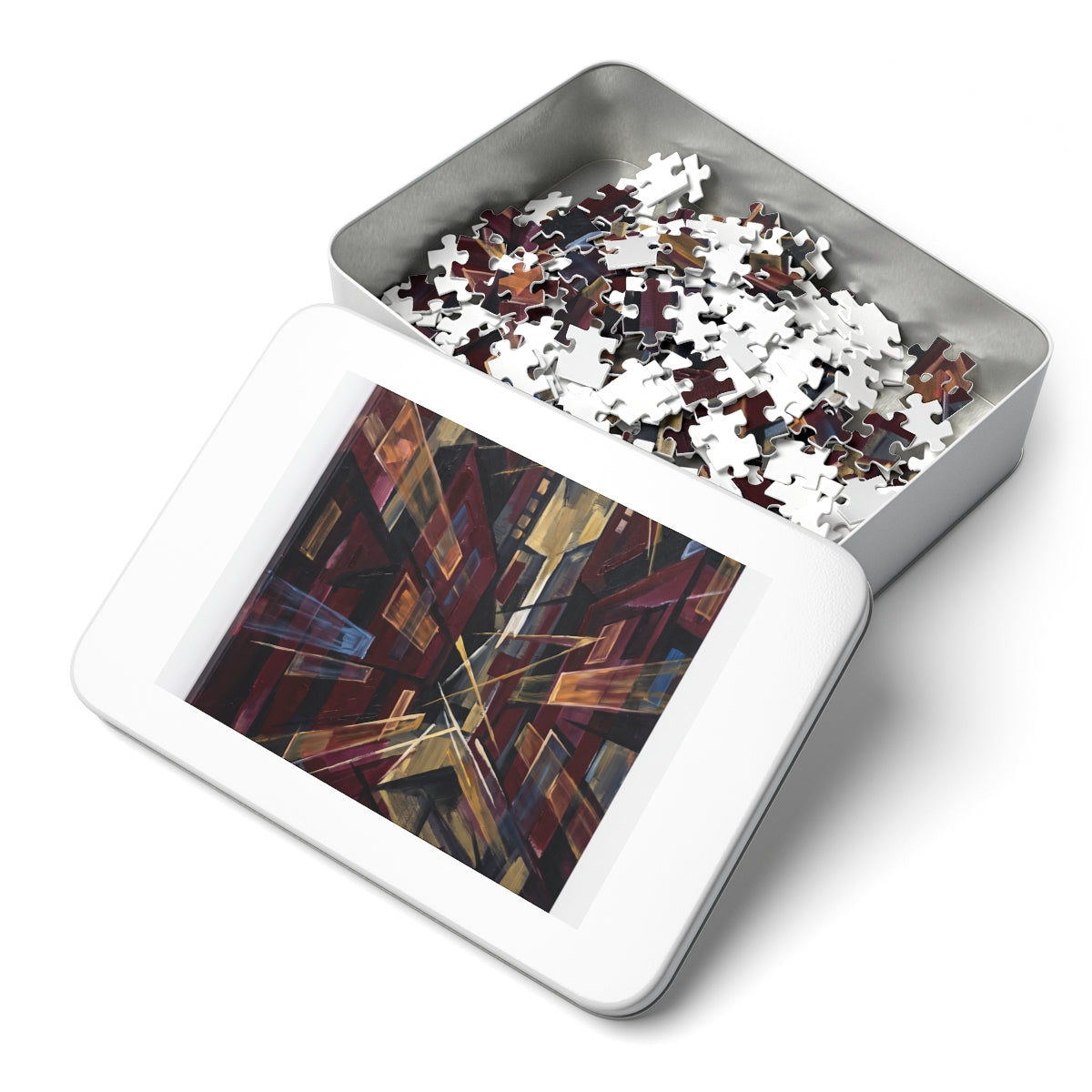 Jigsaw Puzzle with Tin - Urban Perspective (30, 110, 252......