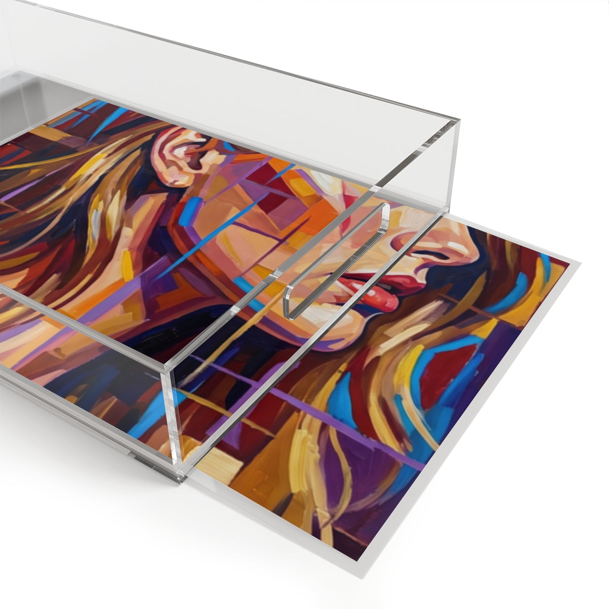 Acrylic Serving Tray - Shattered Elegance | Echovira Gallery