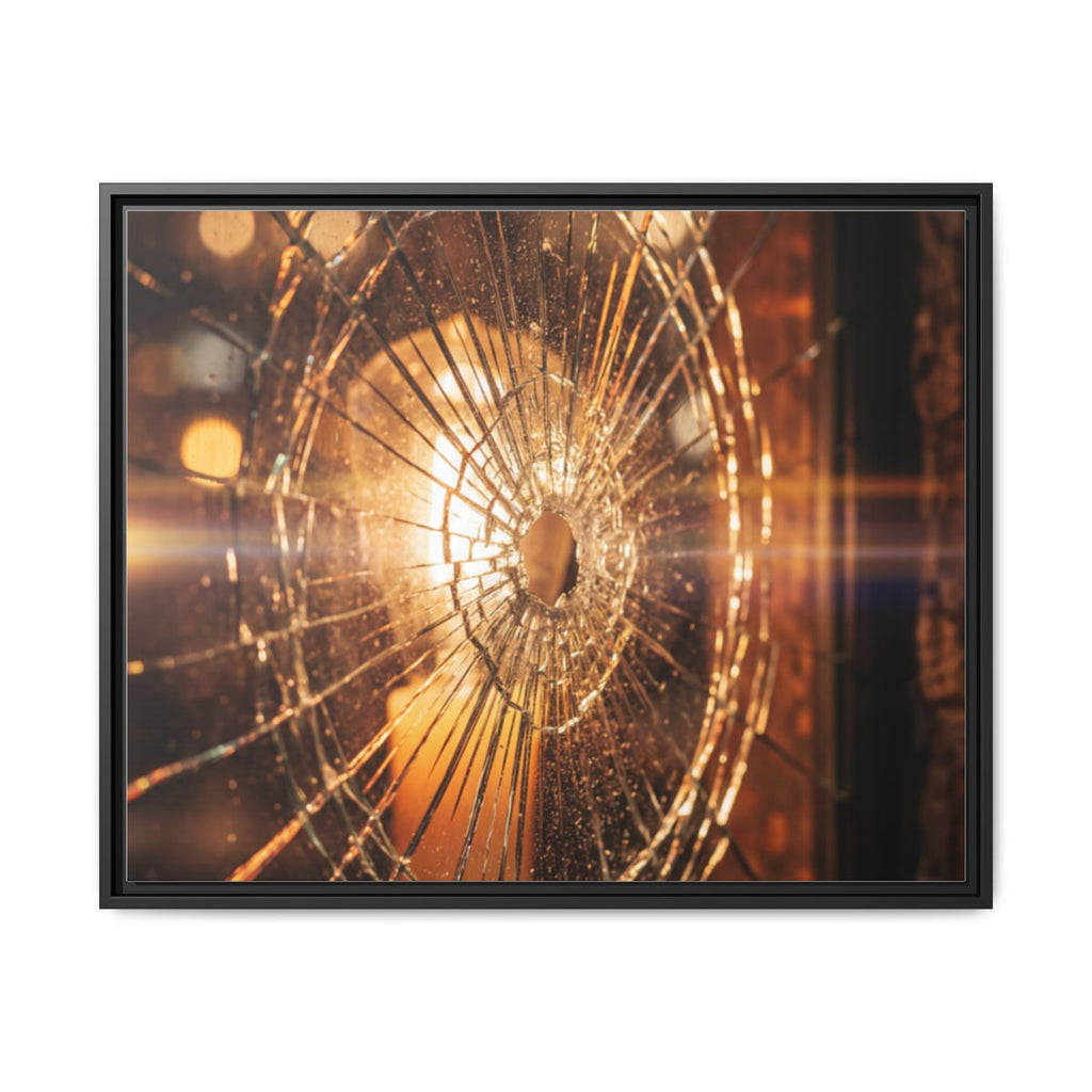 Framed Matte Canvas - Amber Glow — Black / 1.25"
