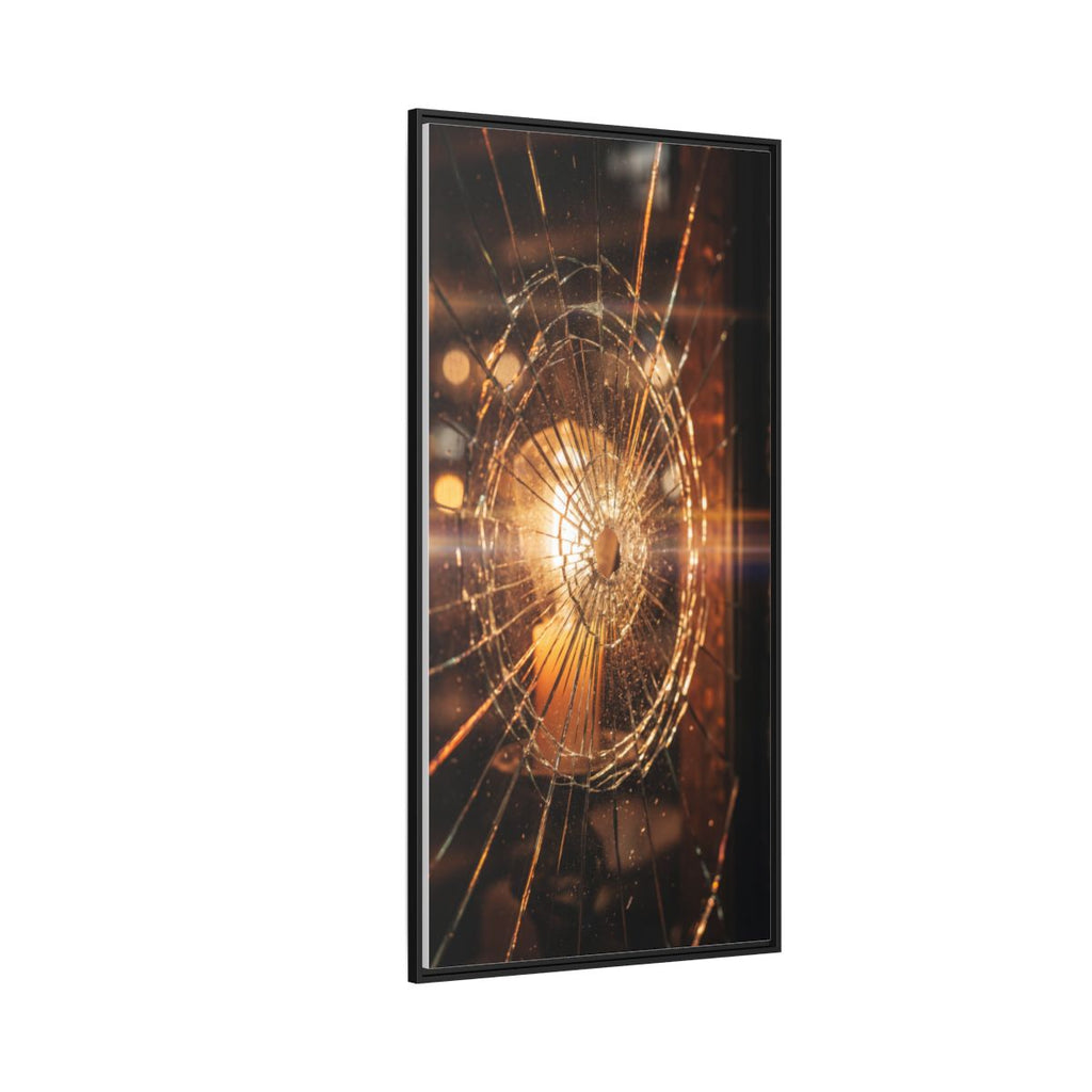Framed Matte Canvas - Shattered Glass