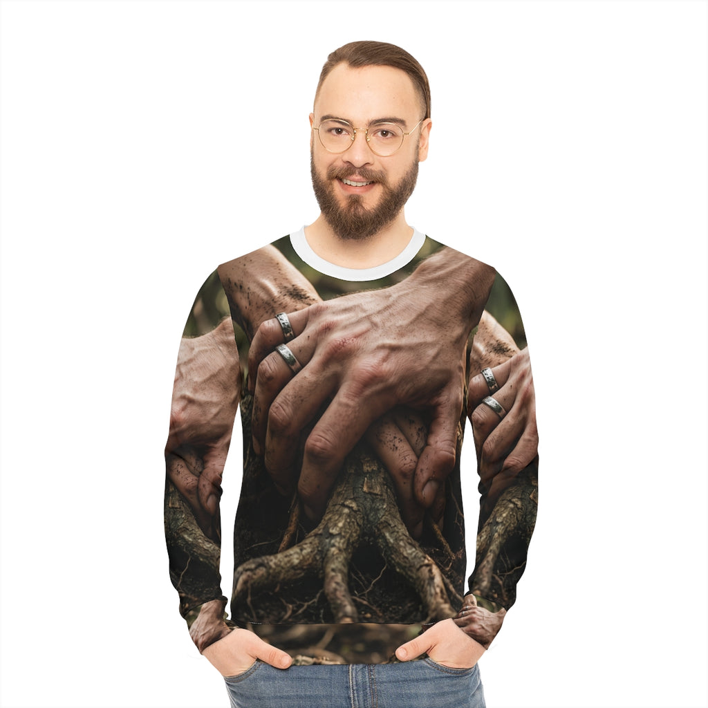 Men's Lightweight Sweatshirt Earth Roots Art
