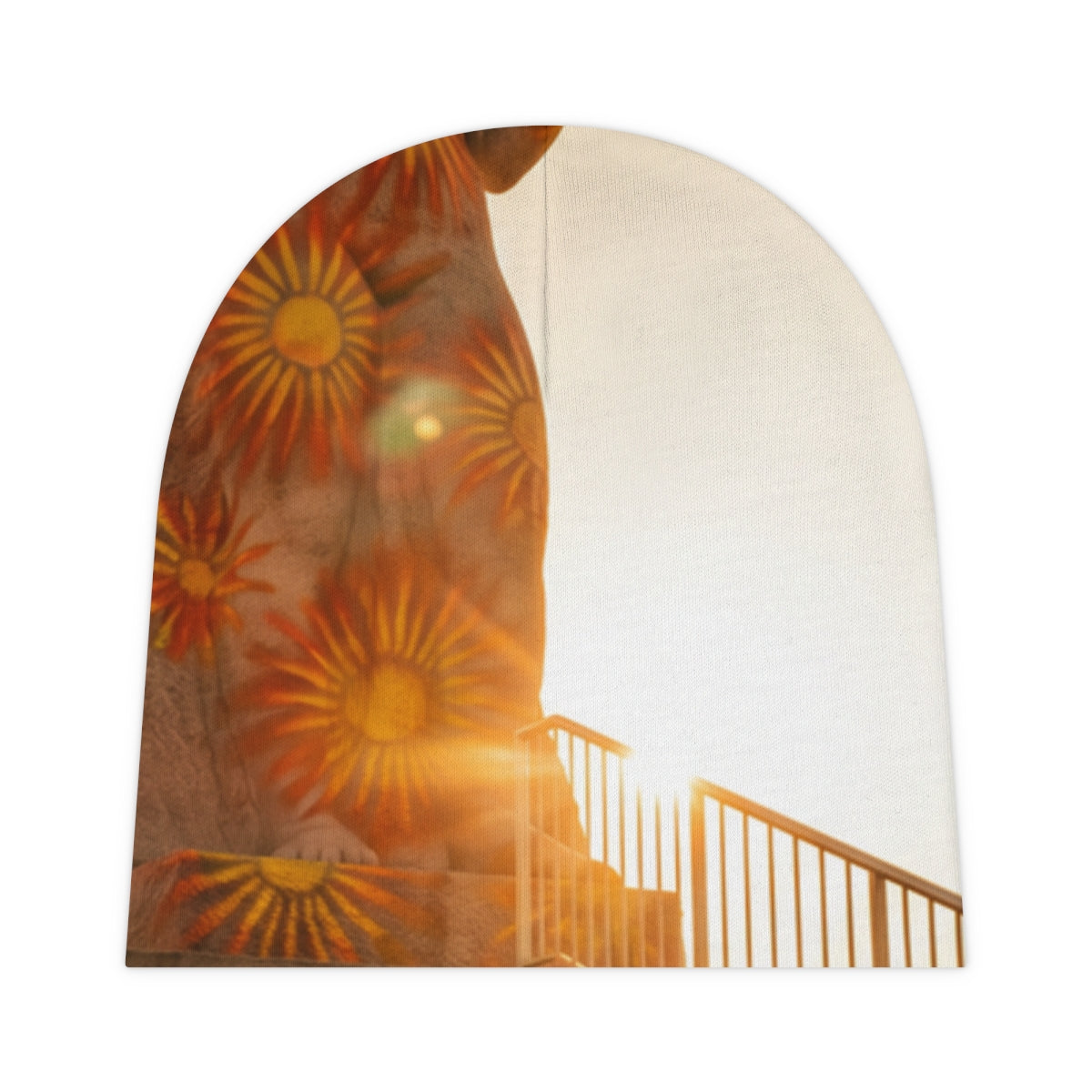 Baby Beanie with Golden Sun Goddess Art