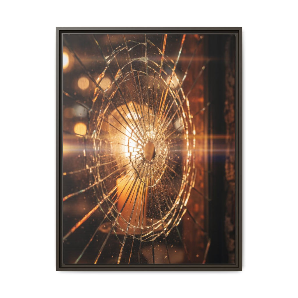 Framed Matte Canvas - Shattered Glass