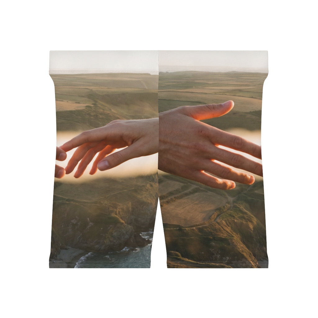 Women's Biker Shorts - The Infinite Touch | Ethereal Coastal...