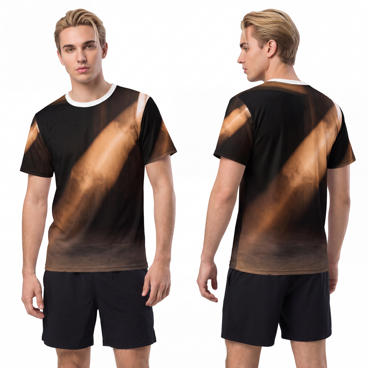 Men's Cut & Sew Tee - Sunbeam Passage | Echovira Gallery