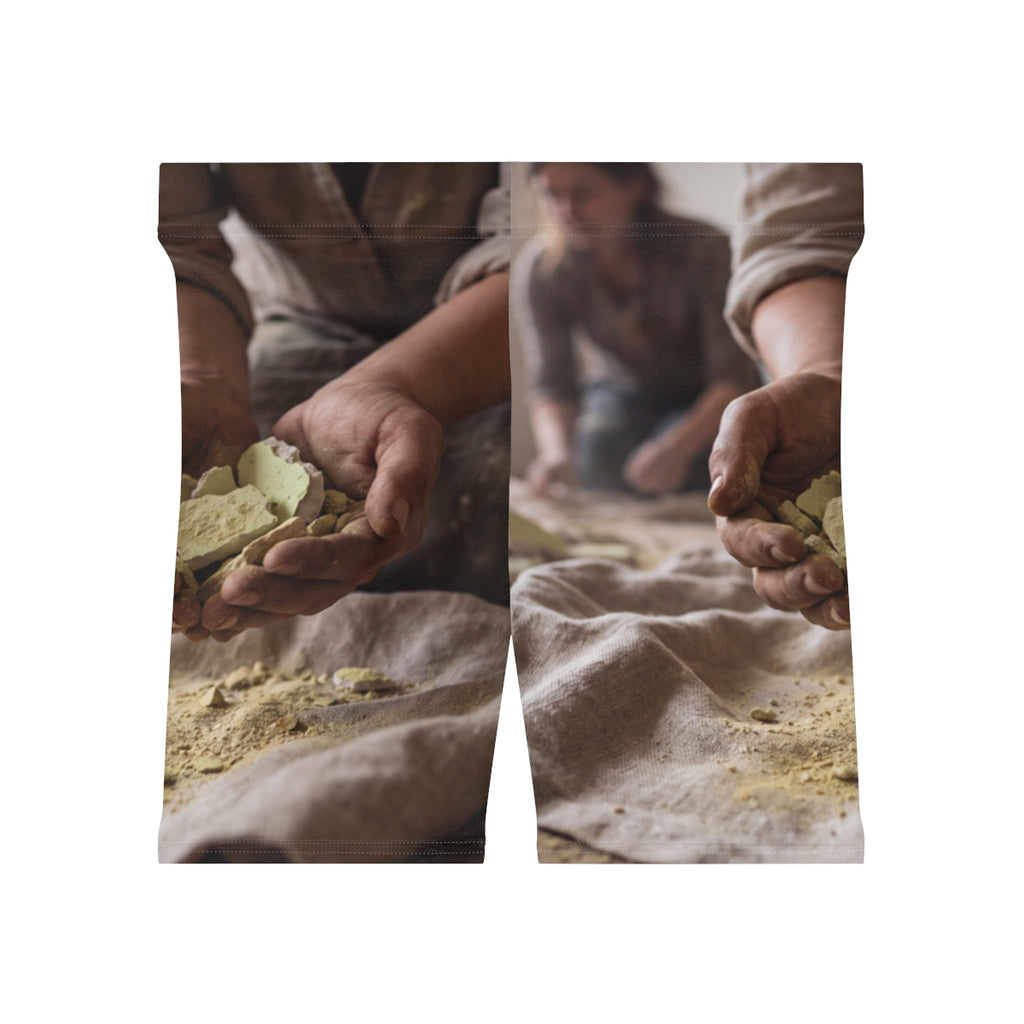Women's Biker Shorts - Earth Minerals | Echovira Gallery