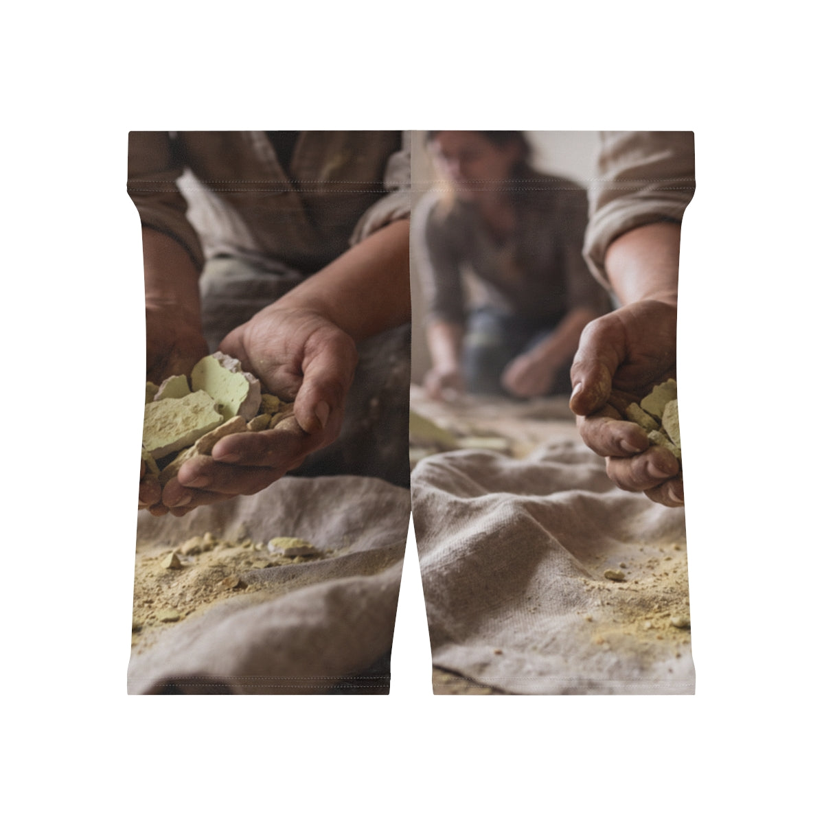 Women's Biker Shorts - Earth Minerals | Echovira Gallery