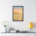 Framed Vertical Poster - Sunset Valley Vista — Walnut... |...