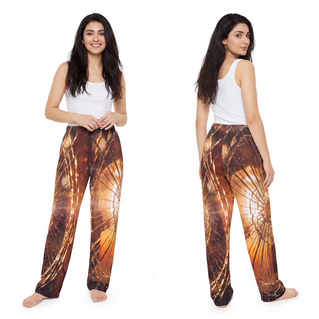 Women's Pajama Pants - Shattered Glass Cinematic Wall Art |...