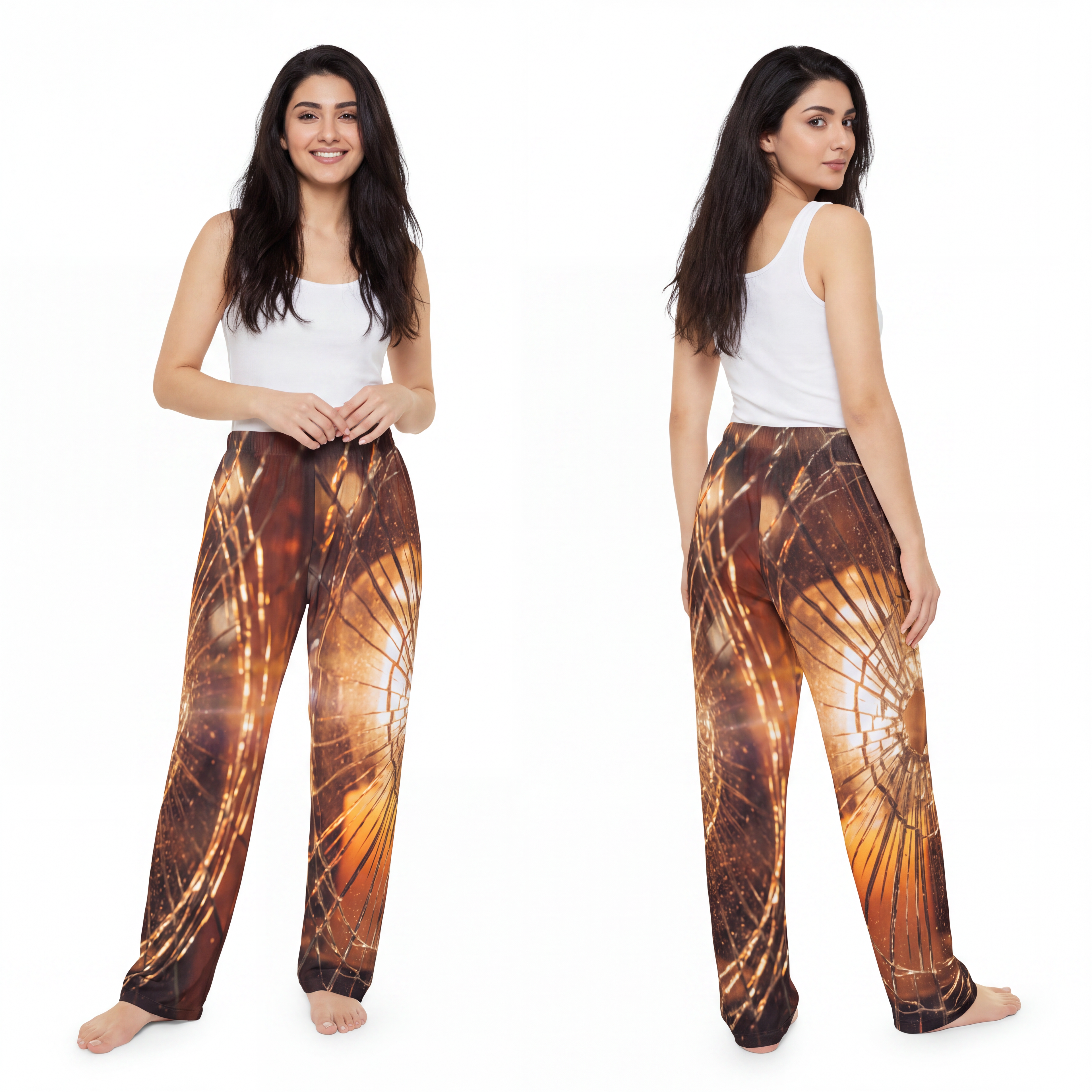 Women's Pajama Pants - Shattered Glass Cinematic Wall Art |...