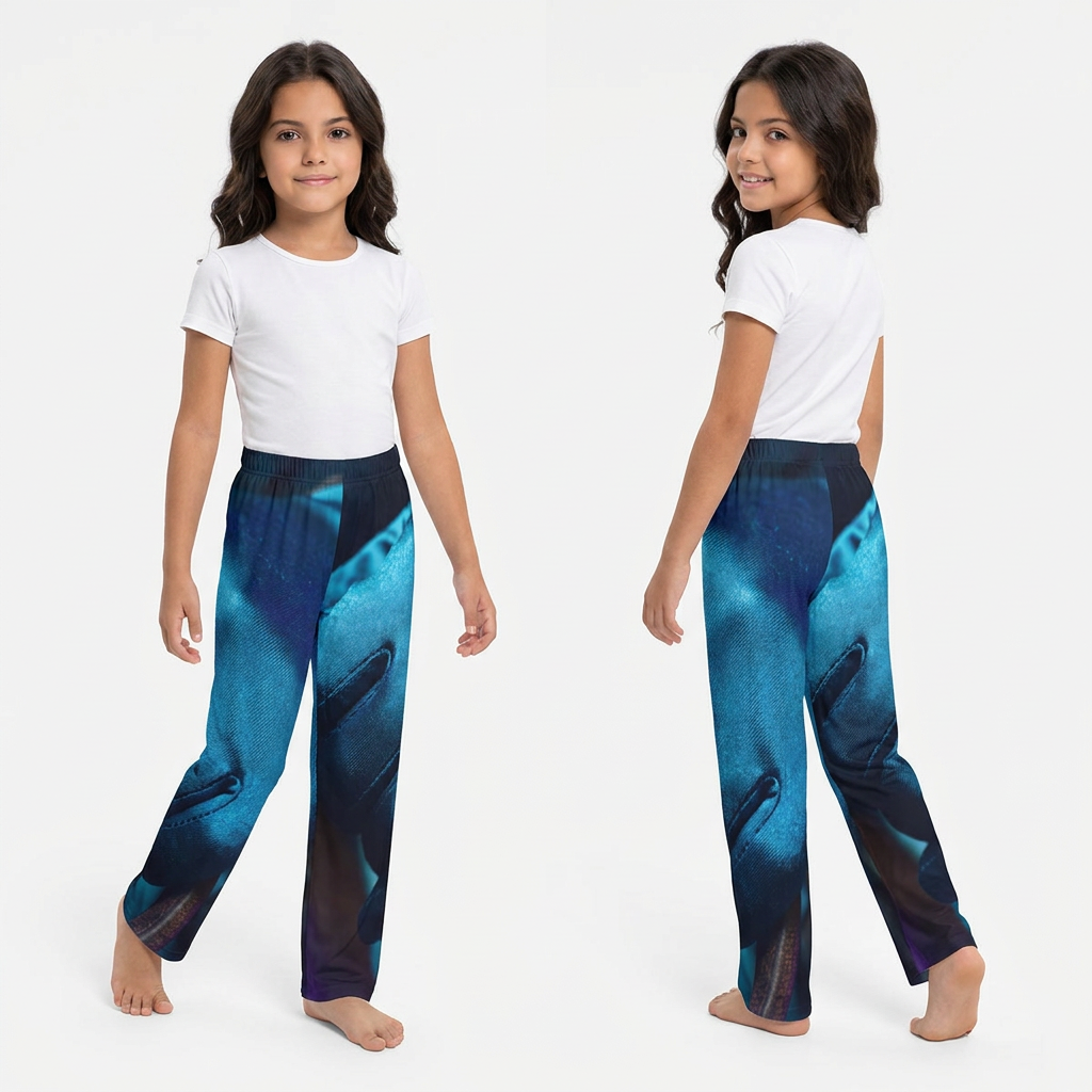 Kids Lounge Pants Teal Equestrian Art