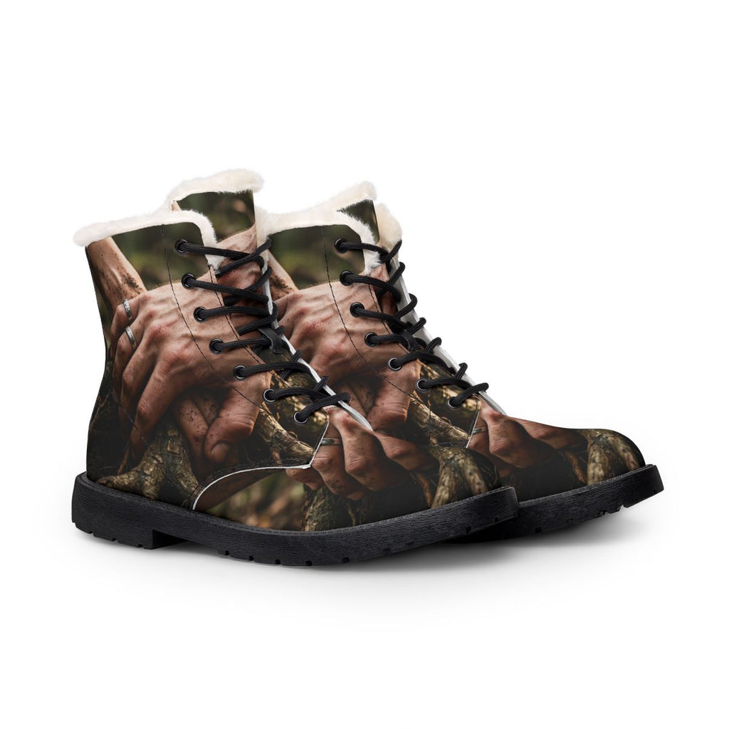 Women's Fur and Leather Boots Earth Roots