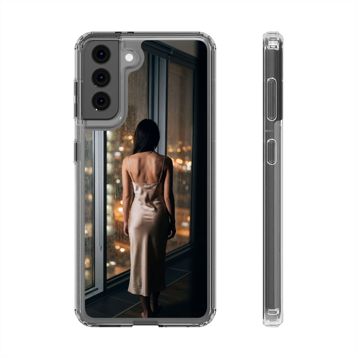 Clear Impact-Resistant Cases - Clear Phone Case - Rainy Mood...