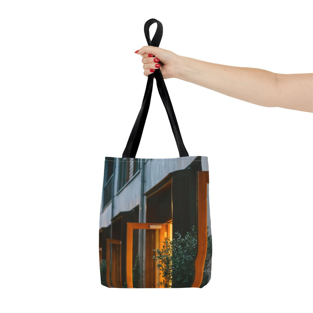 Tote Bag - Twilight Courtyard Architecture | Echovira...