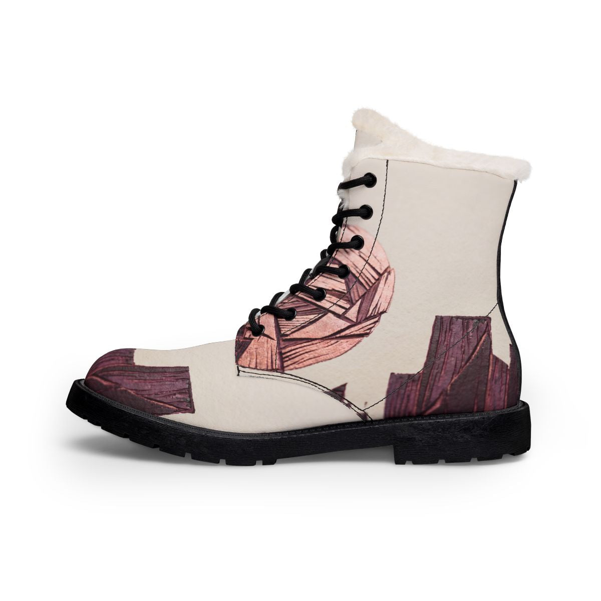 Men's Fur and Leather Boots Copper Skyline