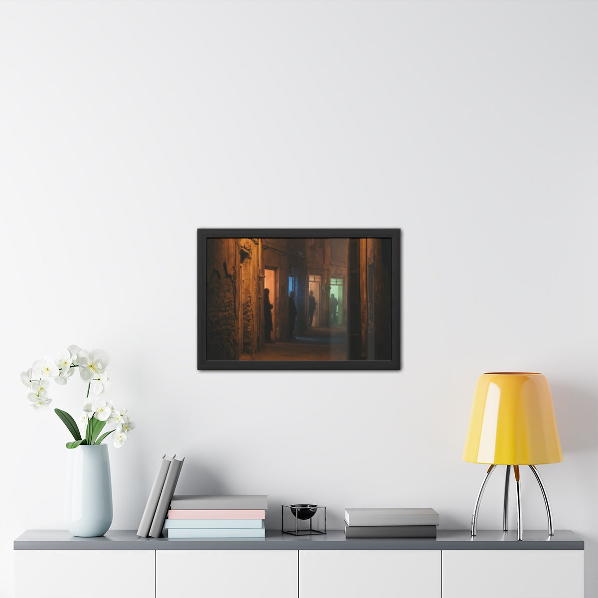 Framed Posters - Shadowed Alleyway Mystery Art Print —... |...