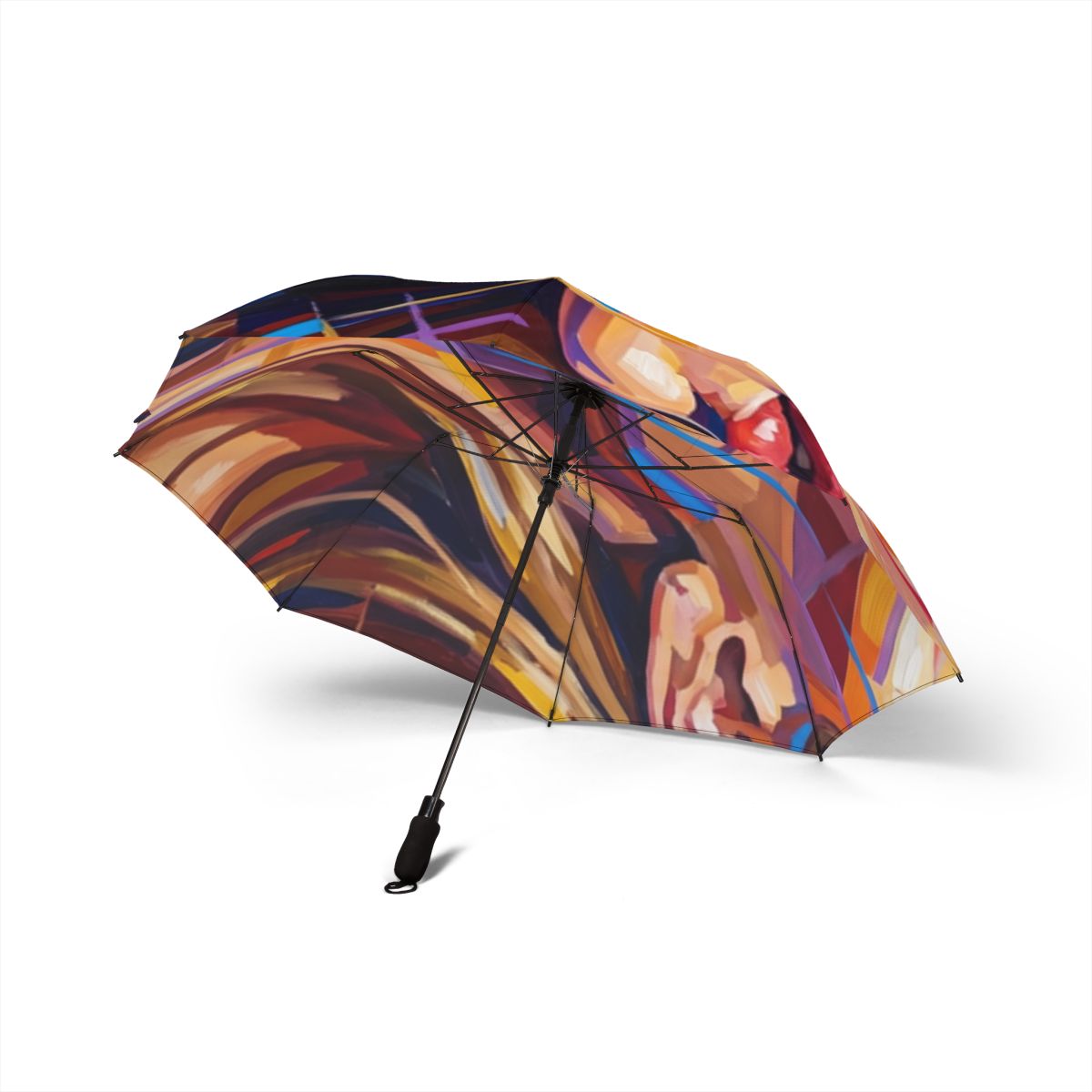 Semi-Automatic Foldable Umbrella - Shattered Elegance |...