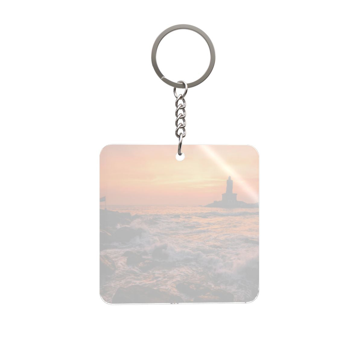 Square Keychain - Majestic Ocean Dawn