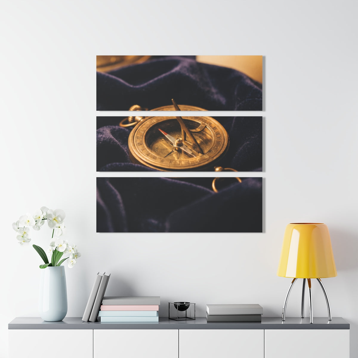 Landscape Acrylic Print with Vintage Sundial