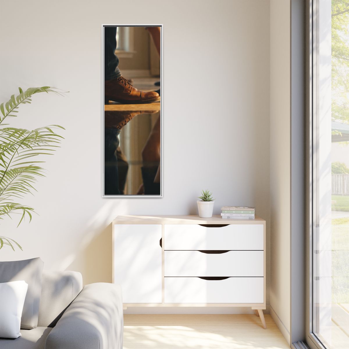 Matte Canvas, Framed - Golden Hour Reflections Cinematic Art...