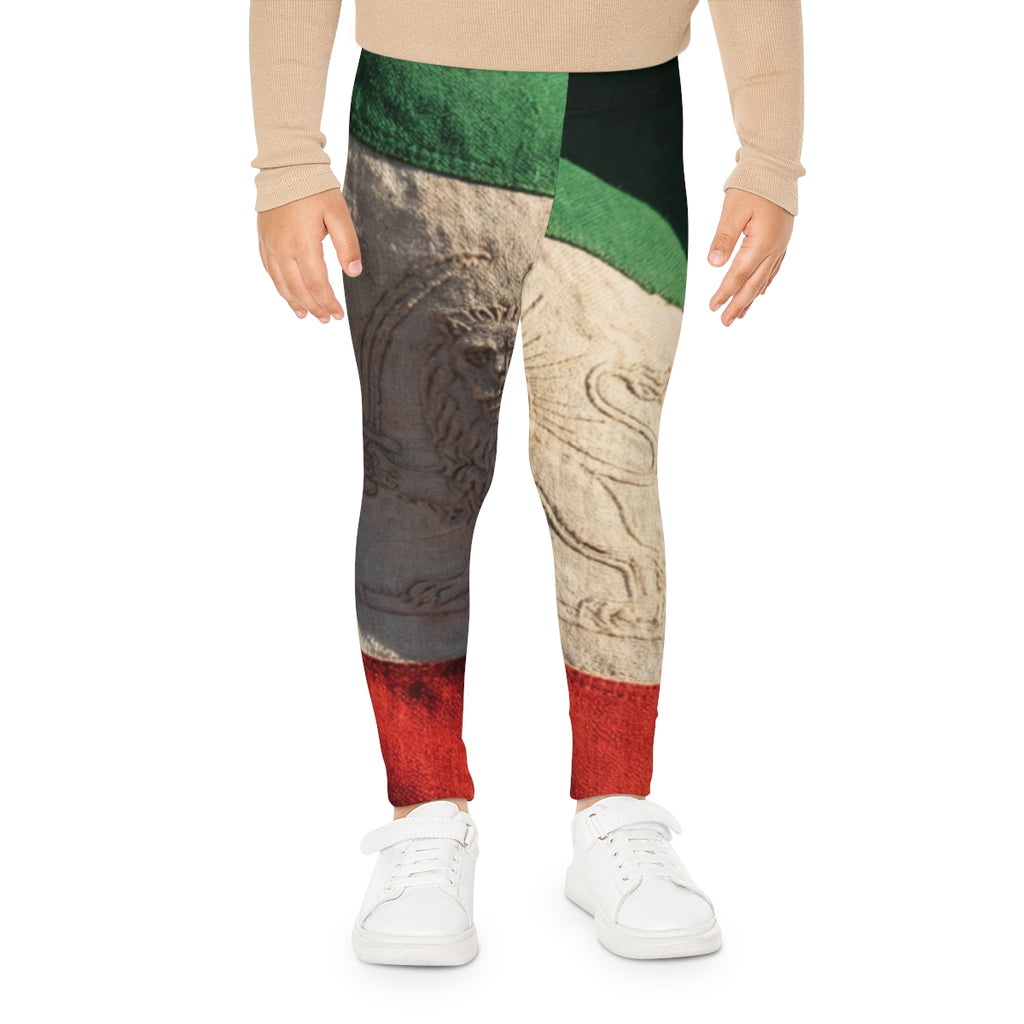 Kids Leggings - Vintage Persian Lion and Sun Heritage Flag |...