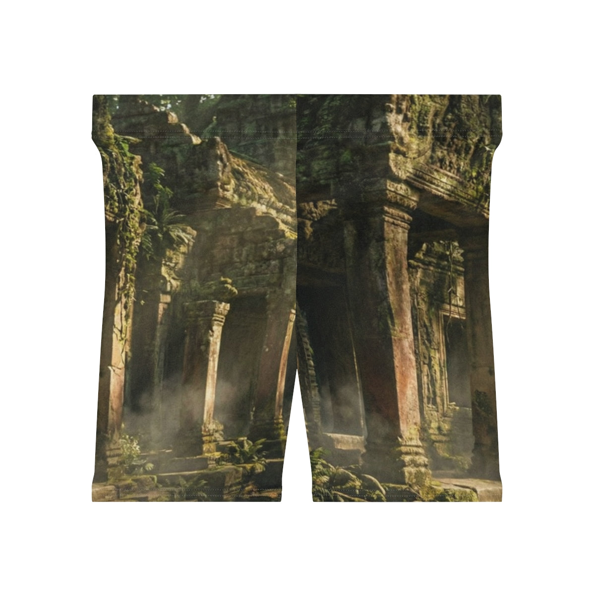 Women's Biker Shorts - Jungle Ruins | Echovira Gallery