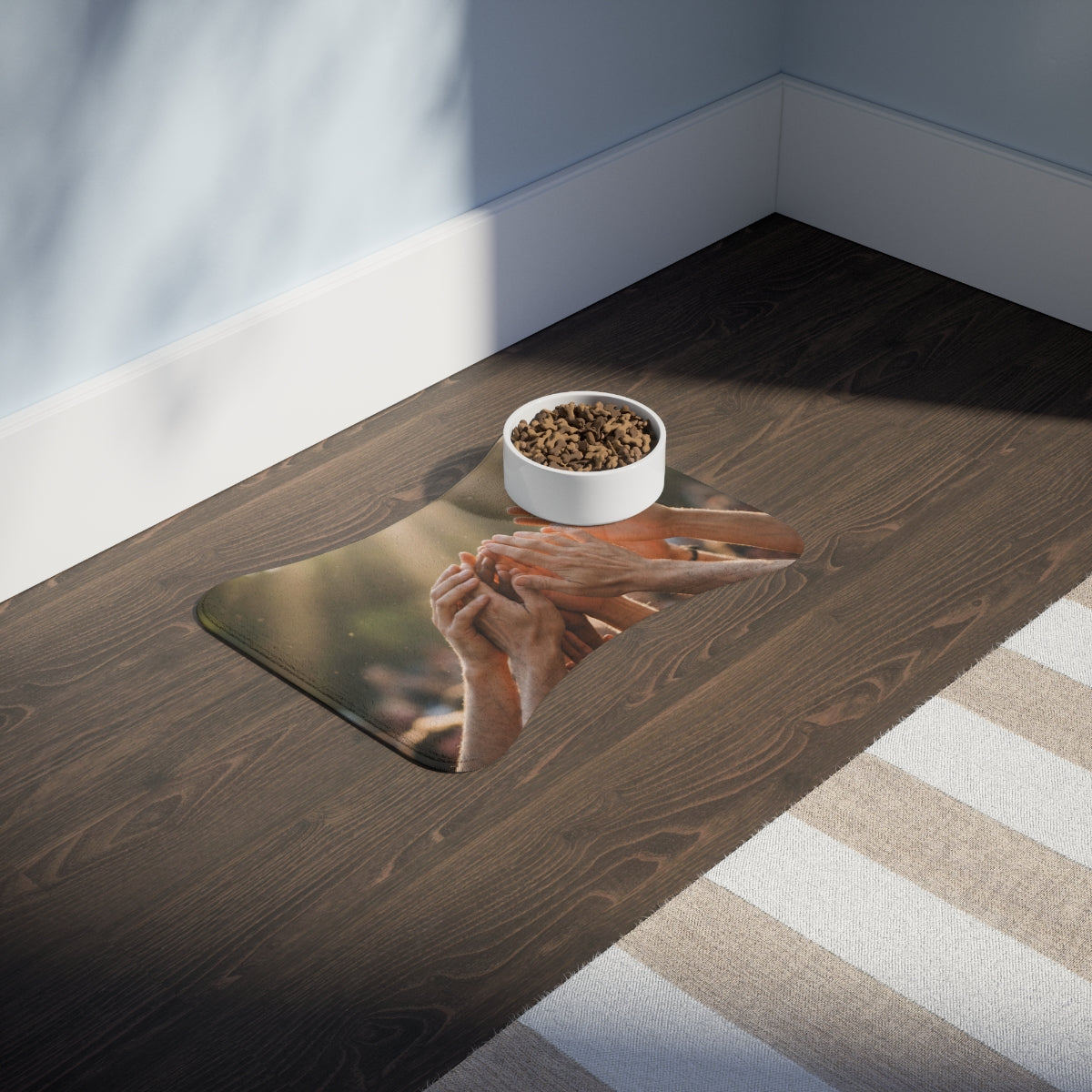 Pet Feeding Mats - Golden Rays of Unity Wall Art | Echovira...