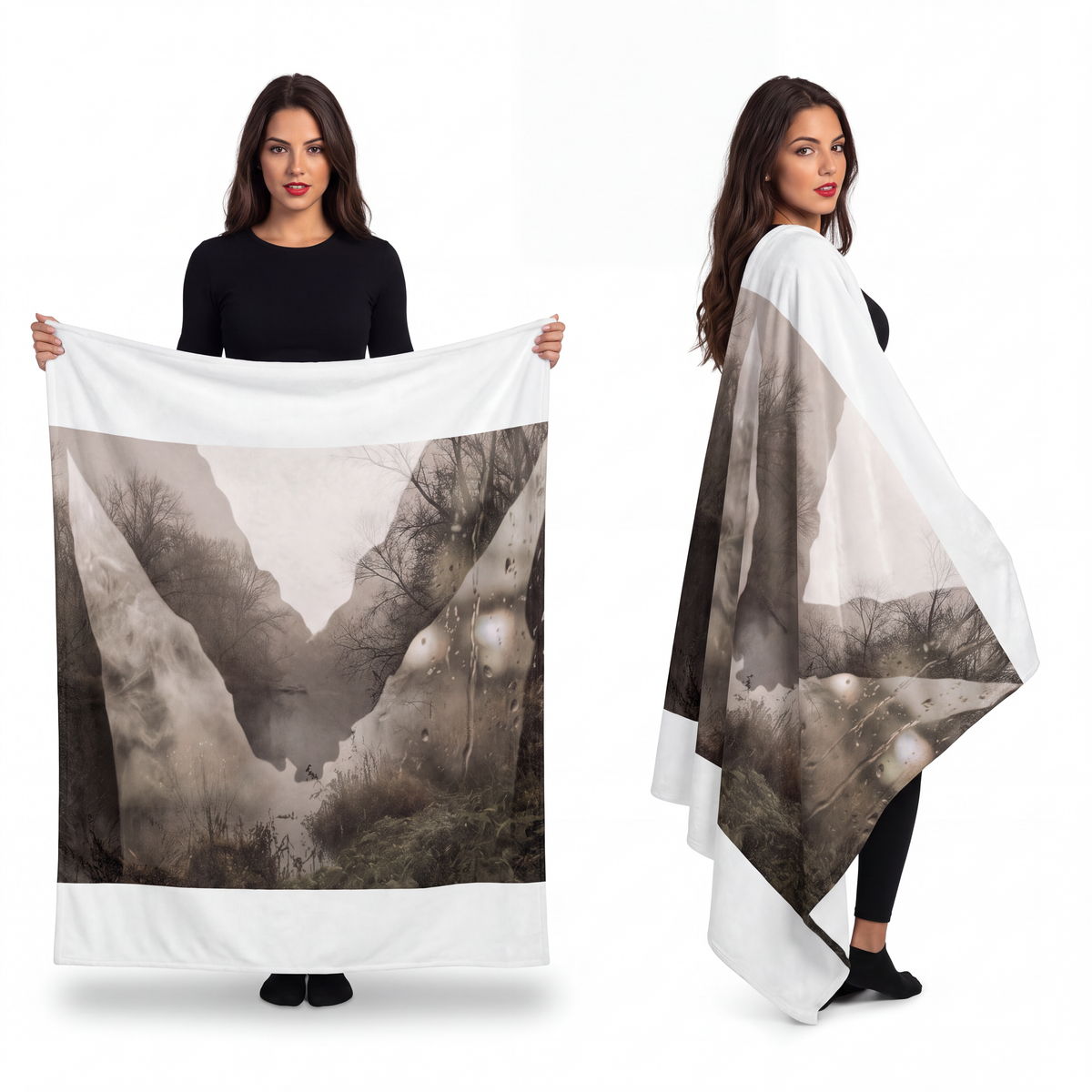 Velveteen Blanket - Whispering Mist | Echovira Gallery