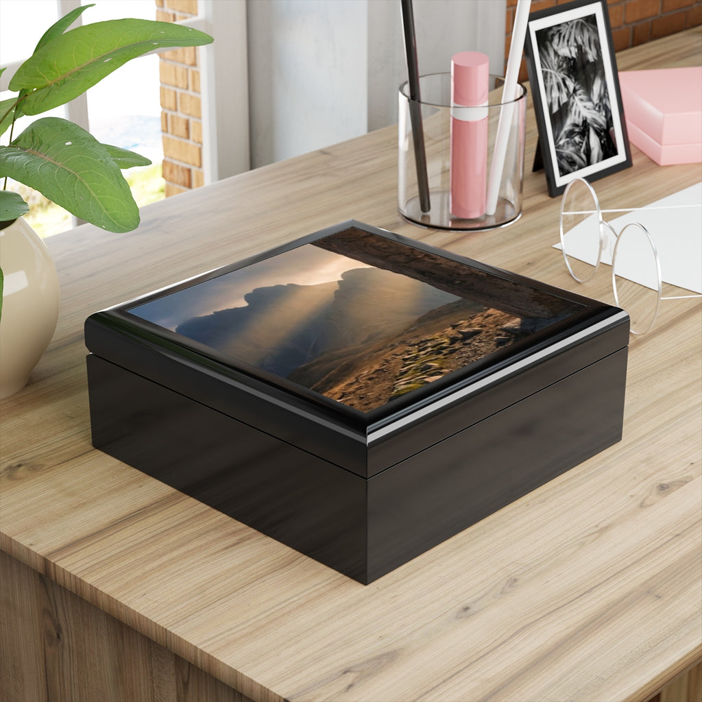 Jewelry Box - Mystic Monolith Ancient Persian Mountain Art |...