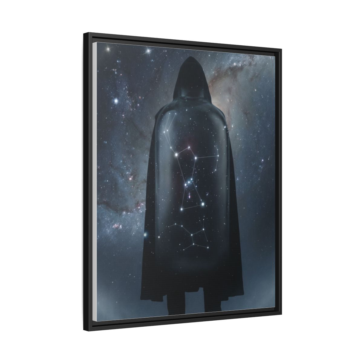 Framed Matte Canvas - Cosmic Sentinel — Black / 1.25" (8×10, 9×12, 11×14, 12×16, 10×20, 12×18, 16×20, 16×24, 18×24, 12×36, 20×24, 16×32, 20×30, 24×30, 24×32, 16×48, 24×36, 24×48, 30×40, 20×60, 32×48, 30×60 & 40×60)