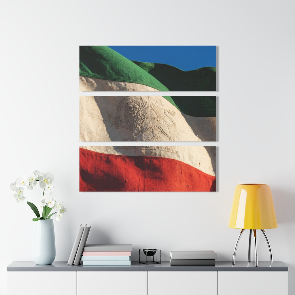Triptych Acrylic Print - Lion & Sun — Landscape